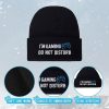 Funny “Do Not Disturb I’m Gaming” Socks & Beanie Gift Set – Gaming Christmas Stocking Stuffers for Gamers (Men, Teens, Adults)